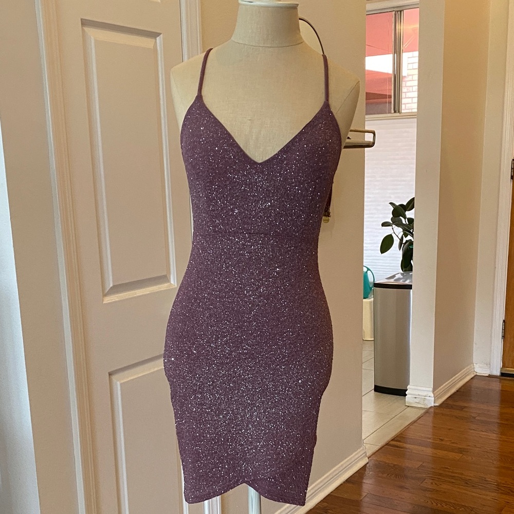 Windsor Sparkling Mauve Mini Dress - Picture 3 of 9